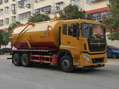 國六東風后雙橋吸污車